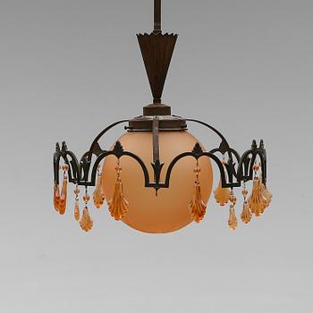 TAKLAMPA, 1920-/30-tal. Höjd ca 55 cm.