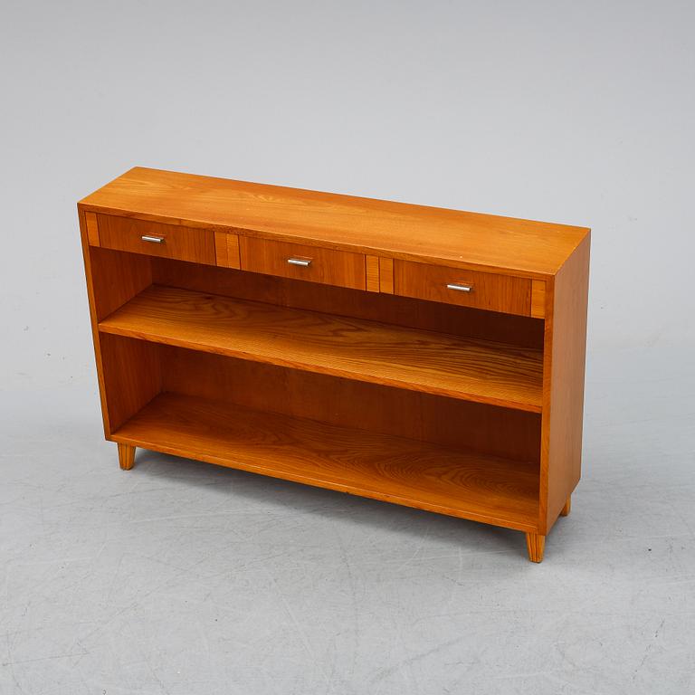 An elm veneered book case, 1930's.