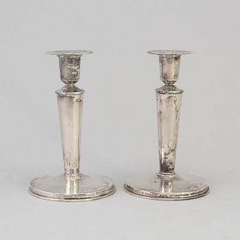 A pair of candlesticks, silver, Borgila 1965.