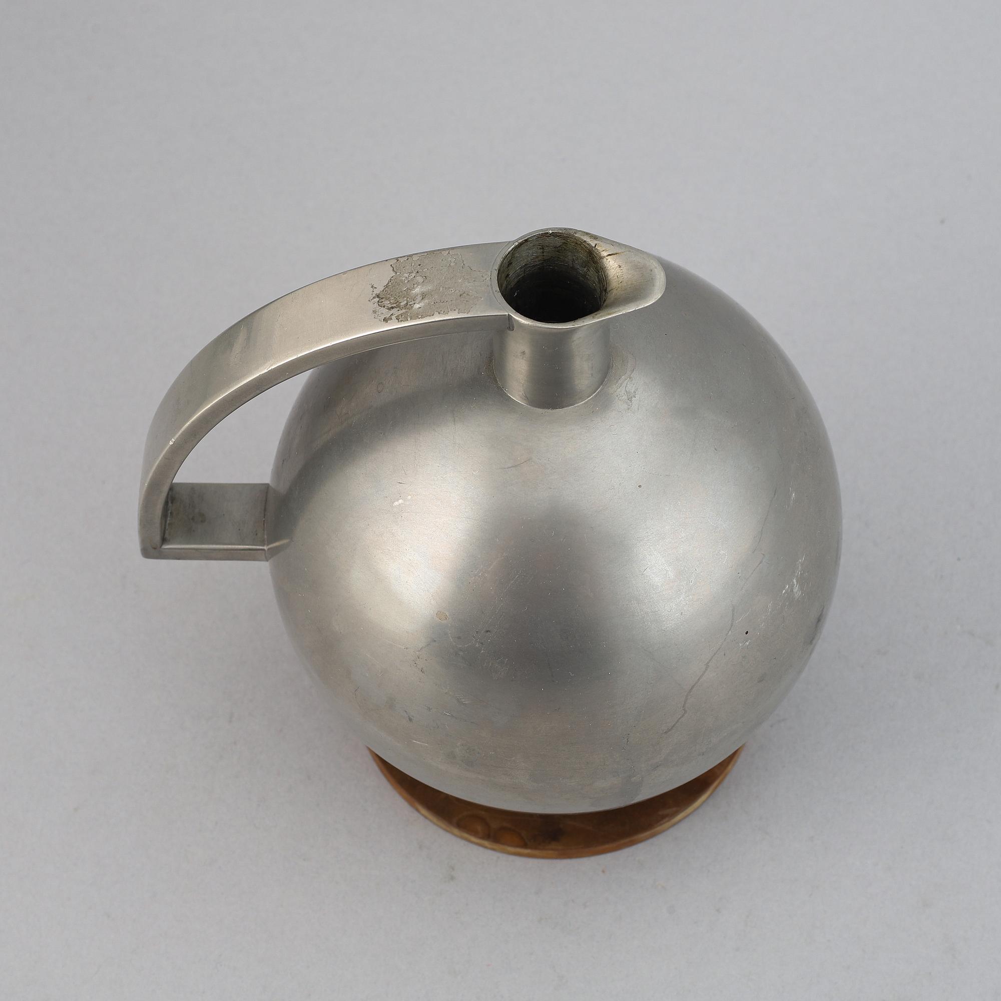 Carl Einar Borgström, kanna, tenn, Ystad Metall, 1934.