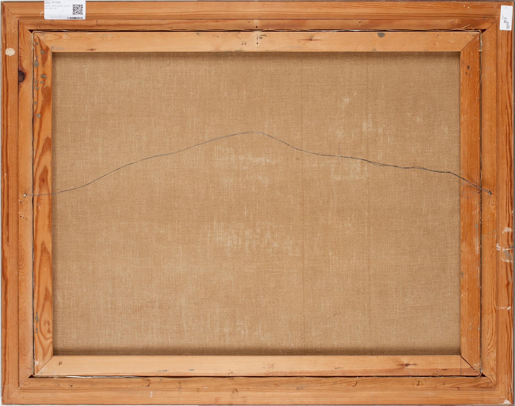 BERTIL WAHLBERG, olja på duk, sign.
