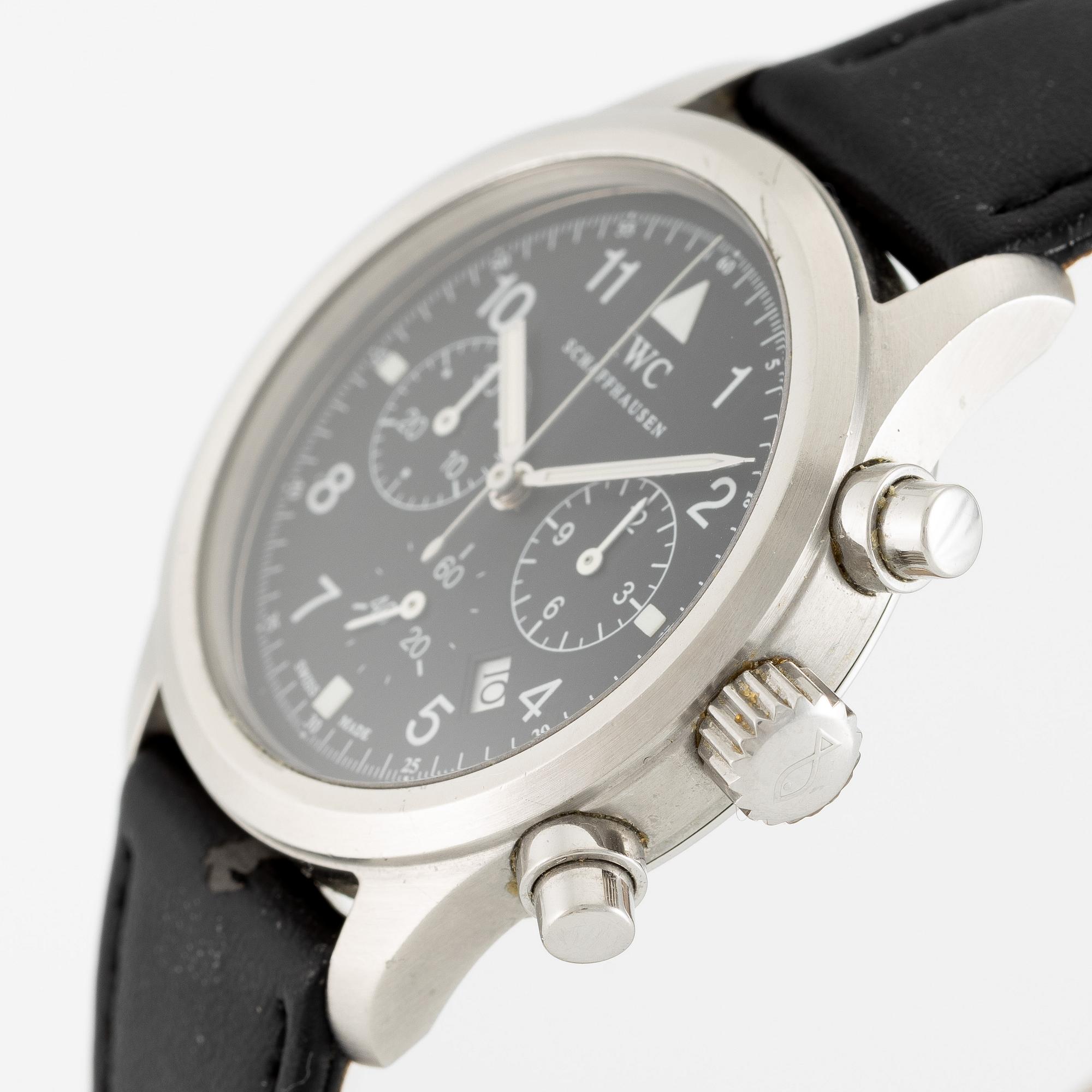 IWC, Pilot Chronograph, armbandsur, 36 mm.