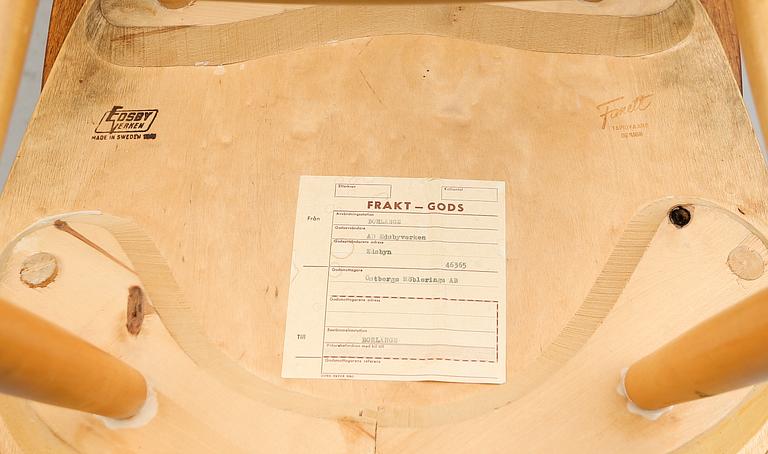 STOLAR 4 st, "Fanett", Edsby Verken, 1900-talets andra hälft.