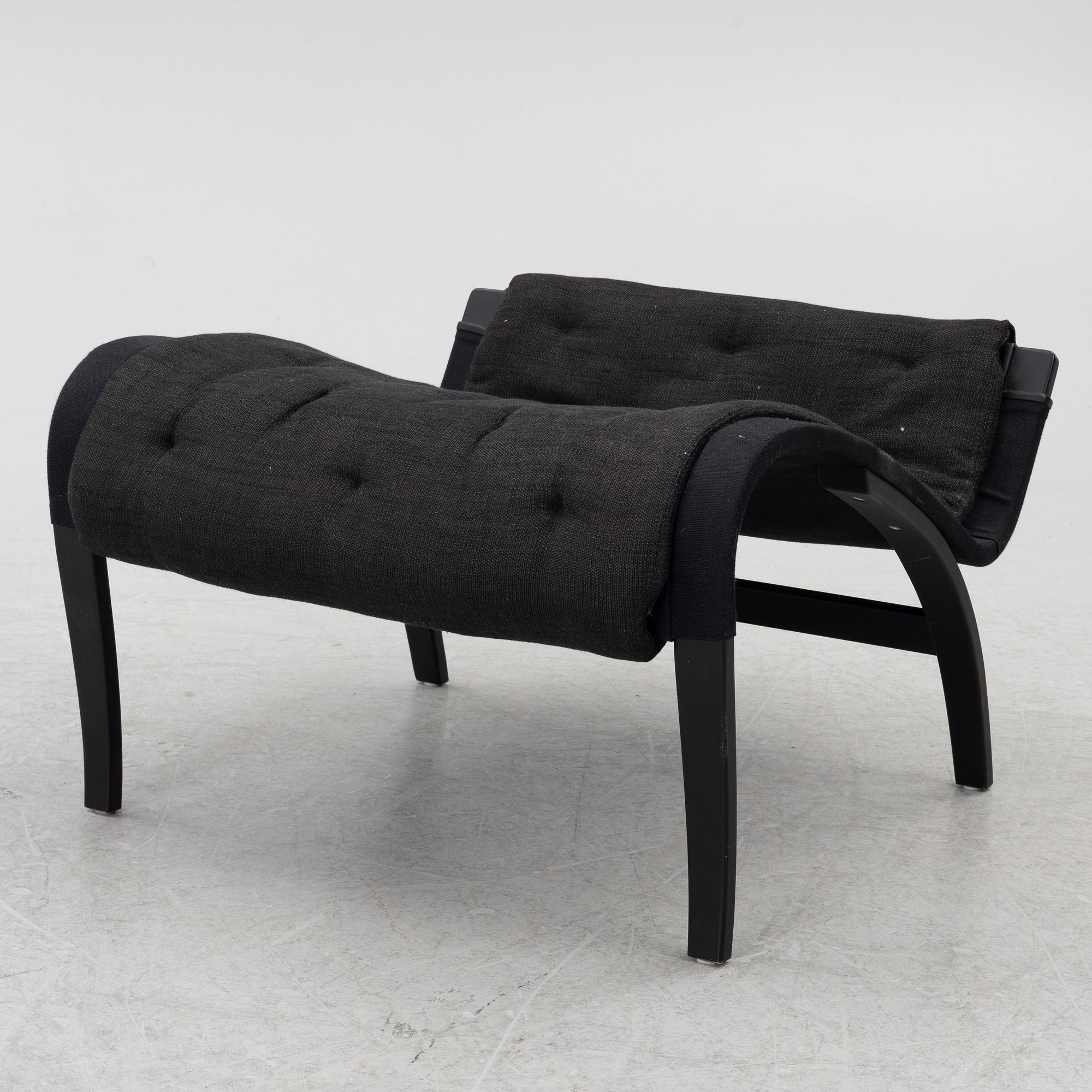 Bruno Mathsson, Armchair with footstool, 'Pernilla', Dux.