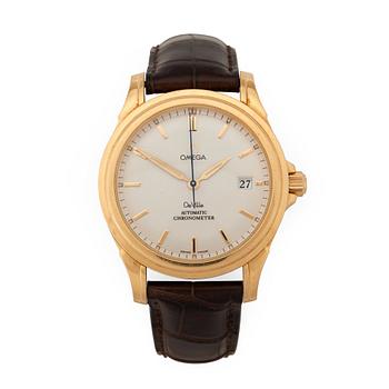 153. Omega - DeVille. Automatic. Gold. 38mm. approx 2007. Case no. 8,008,804 Ref. 4631.31.31.