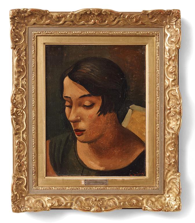 André Derain, "Portrait de Femme Brune aux Yeux Baissés".