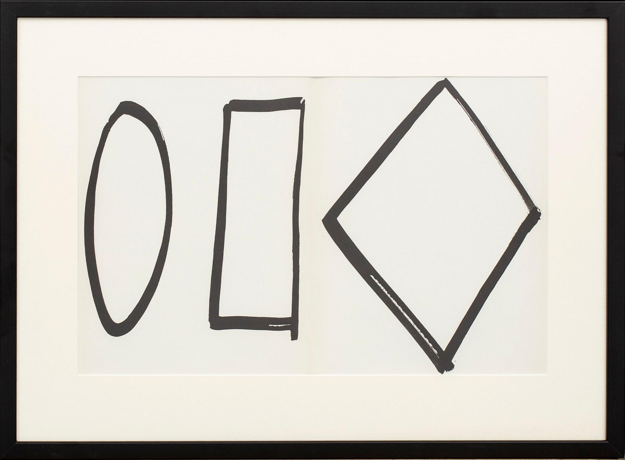 ELLSWORTH KELLY, LITHOGRAPH FROM  Derrière le Miroir nr 149 1964.