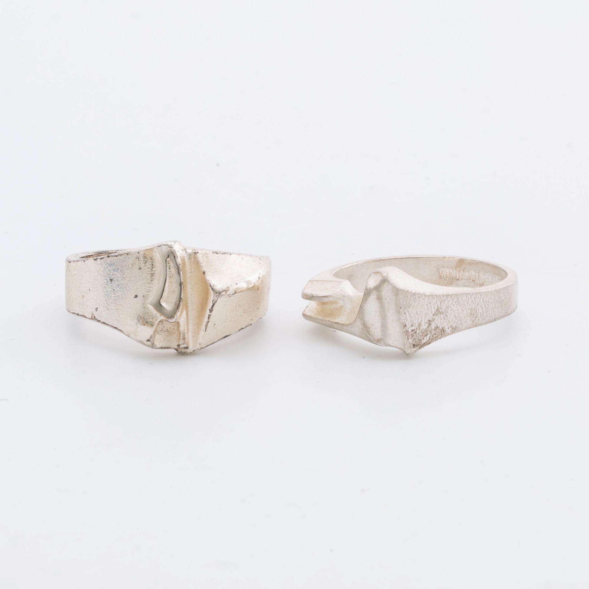 SMYCKEN LAPPONIA 5 par örhängen 2 ringar sterling silver, pärlemor och labradorit, i etuier från Caroli Juvel.
