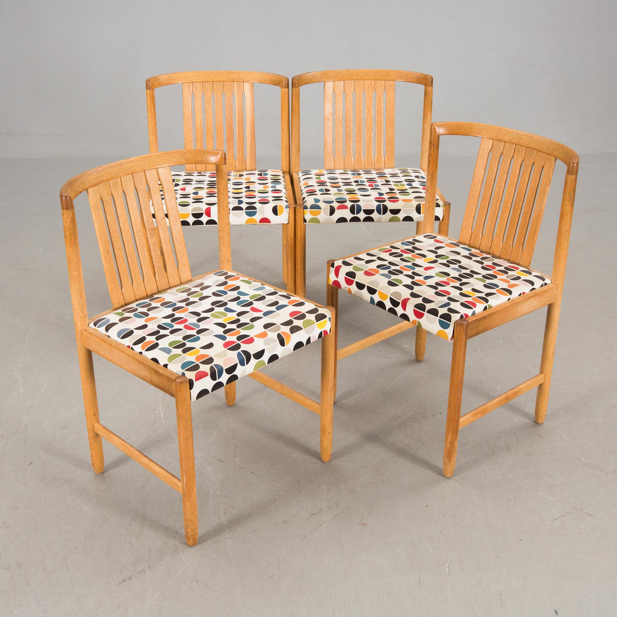 STOLAR, 4 st, märkta; Bertil Fridhagen, Bodafors, 1963.