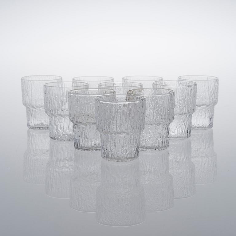 TAPIO WIRKKALA, lasisto, 18 kpl., "Aslak", Iittala, 1900-luvun loppupuoli.