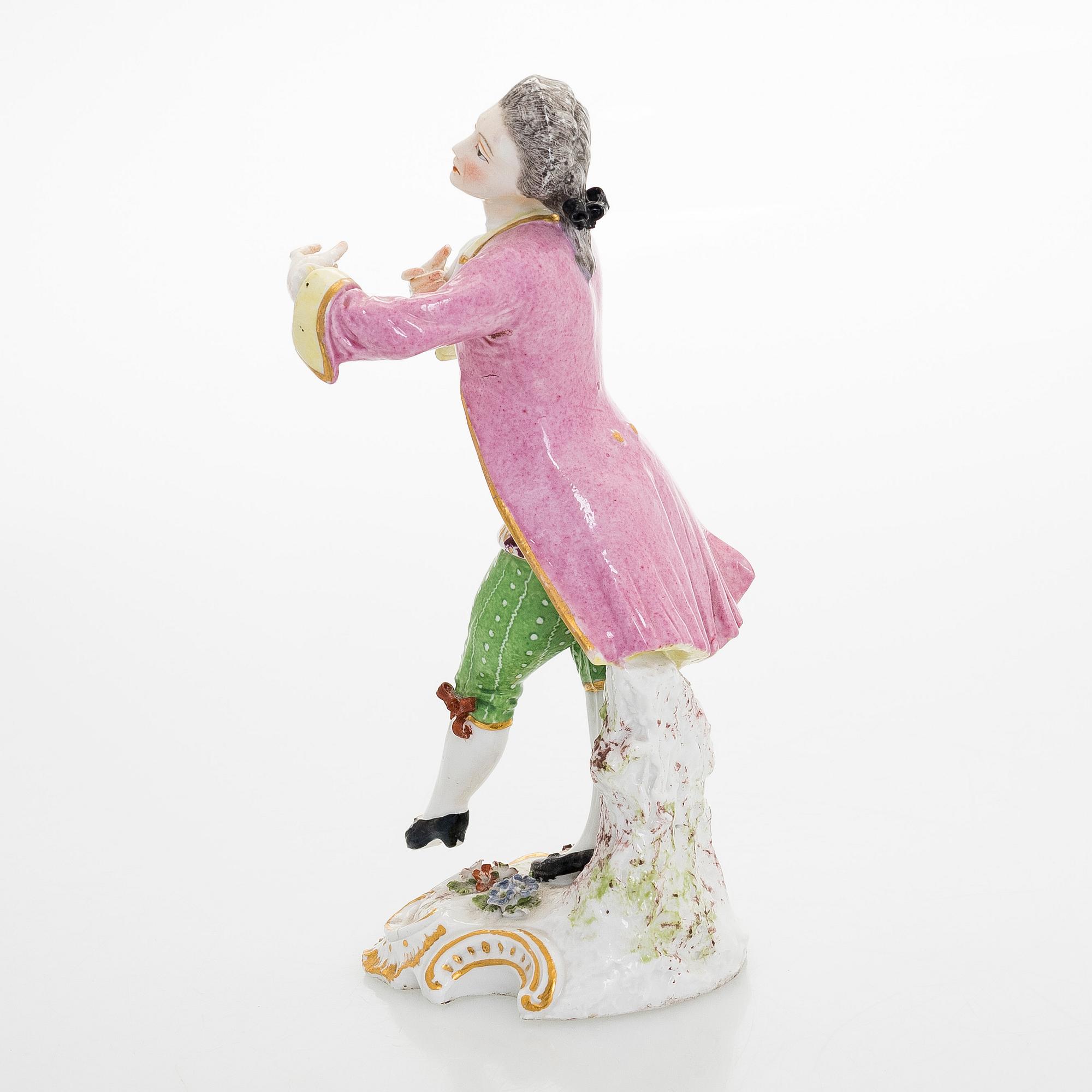 A porcelain figurine, 20th Century, Meissen like mark.