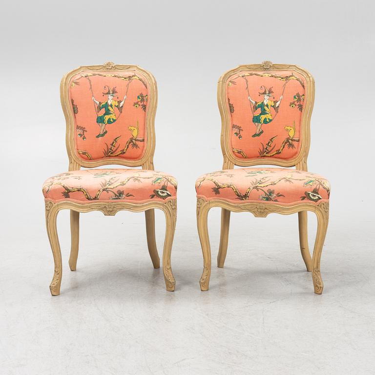 Stolar, ett par, rokoko, 1700-tal.