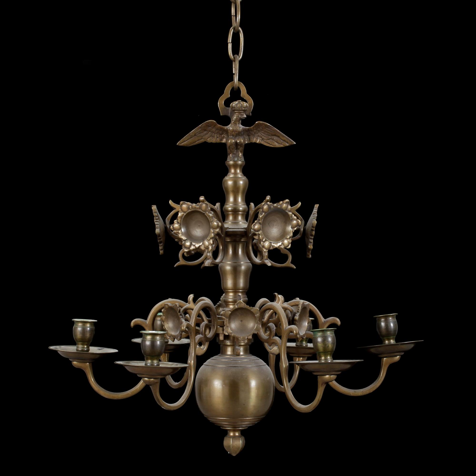 LJUSKRONA, 1900-talets första hälft. Höjd 48 cm.