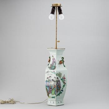 A large Chinese vase, mounted as a lamp, first half of 20th Century.