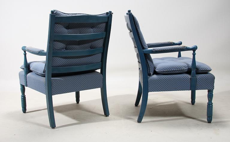 FÅTÖLJER ett par. Gripsholmsmodellen, 1900-tal.