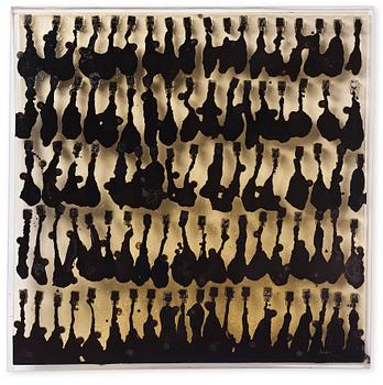 741. Arman (Armand Pierre Fernandez), Accumulation with ink bottles.