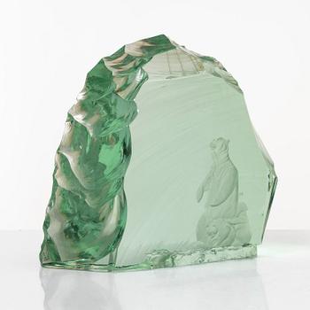 Vicke Lindstrand, skulptur, glas, Kosta.