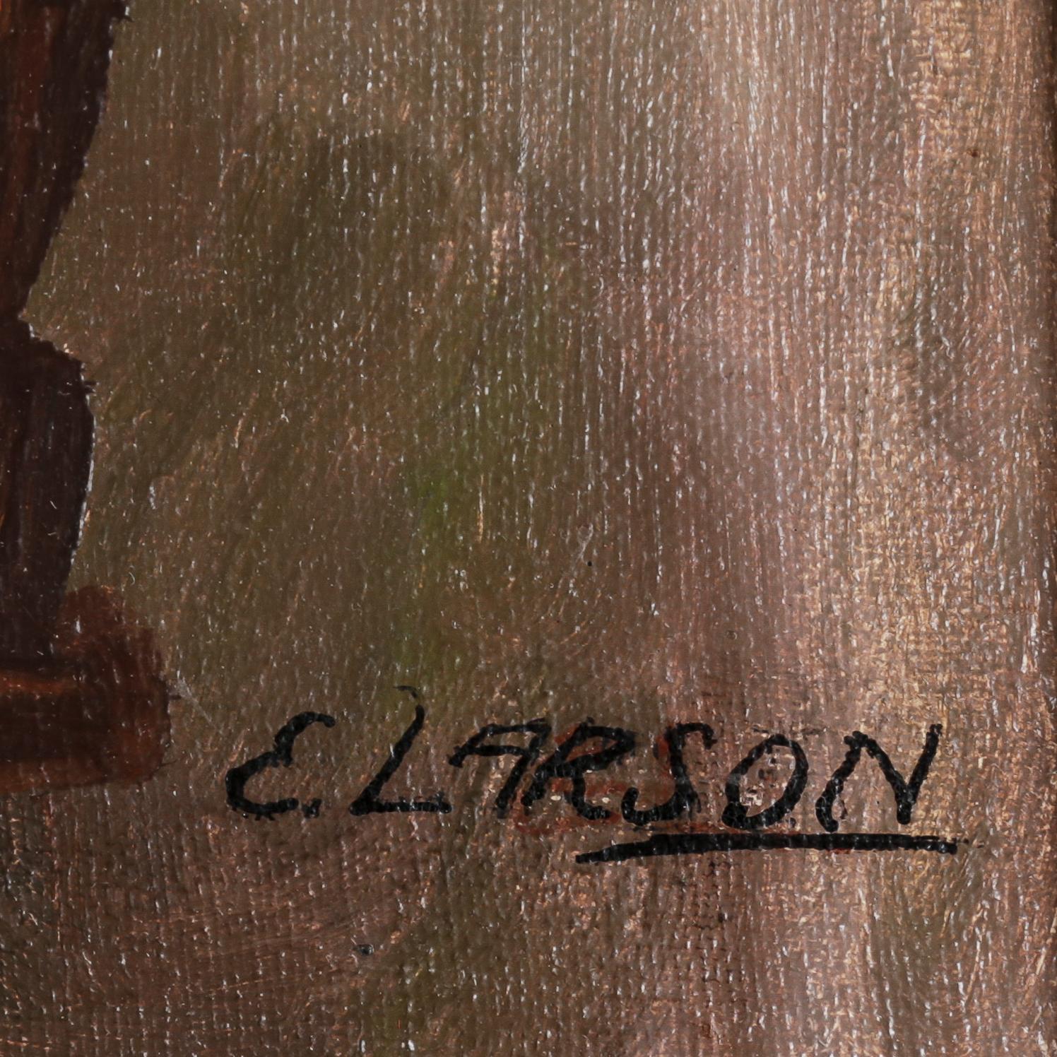 EDOUARD VON GRÜTZNER, kopia efter, olja på duk. Sign. E Larson.