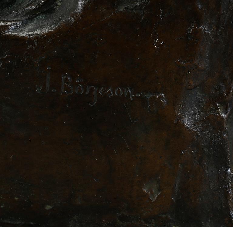 JOHN BÖRJESON, skulptur, brons, signerad J. Börjeson.