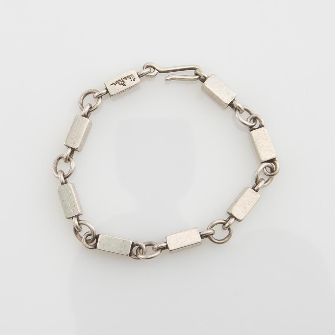 Wiwen Nilsson, Necklace and bracelet, sterling silver Lund 1948.