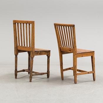 Two folk art, 18th/19th century chairs.