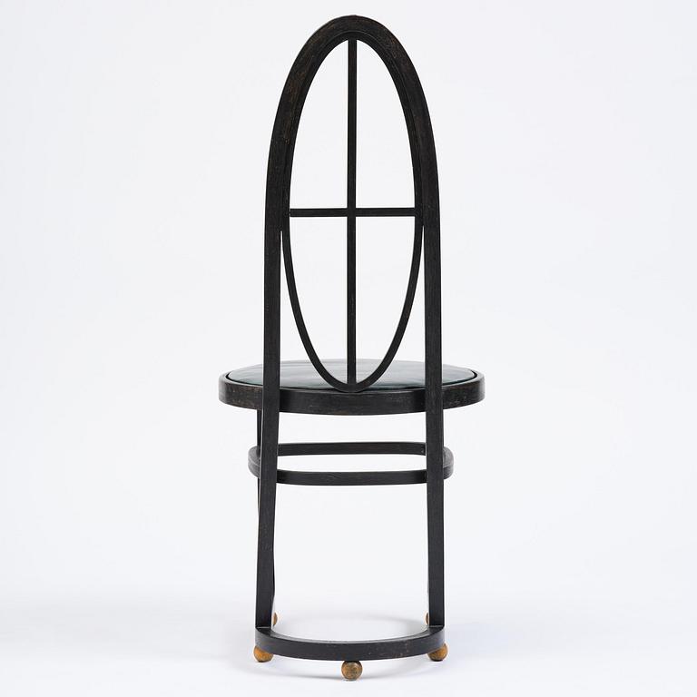 Carl Bergsten, stol, Gemla Leksaksfabrik, Diö, för Konst- och industriutställningen, Norrköping, 1906.