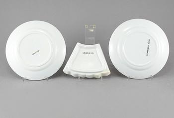 TALLRIKAR, 12 st, samt FAT, flintgods, Rörstrand, omkring sekelskiftet 1900.