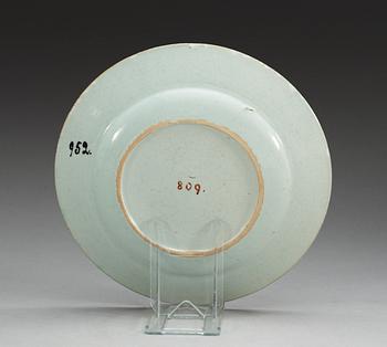 A famille rose dinner plate, Qing dynasty, Qianlong (1736-95).