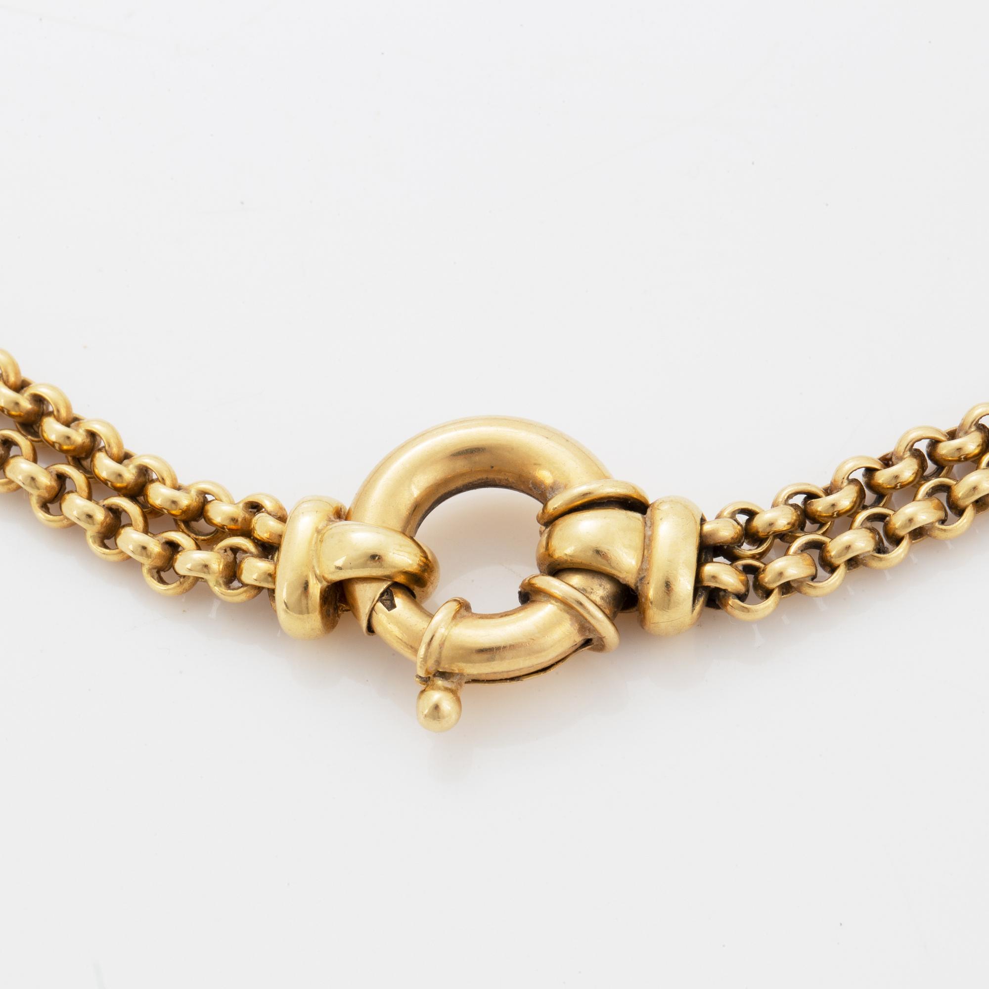Halslänk/armband 18K guld.