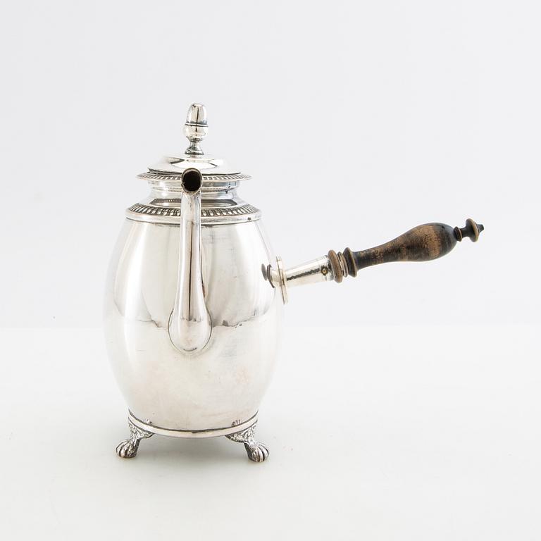Coffee pot Empire style Skultuna silver plate early 20th century.