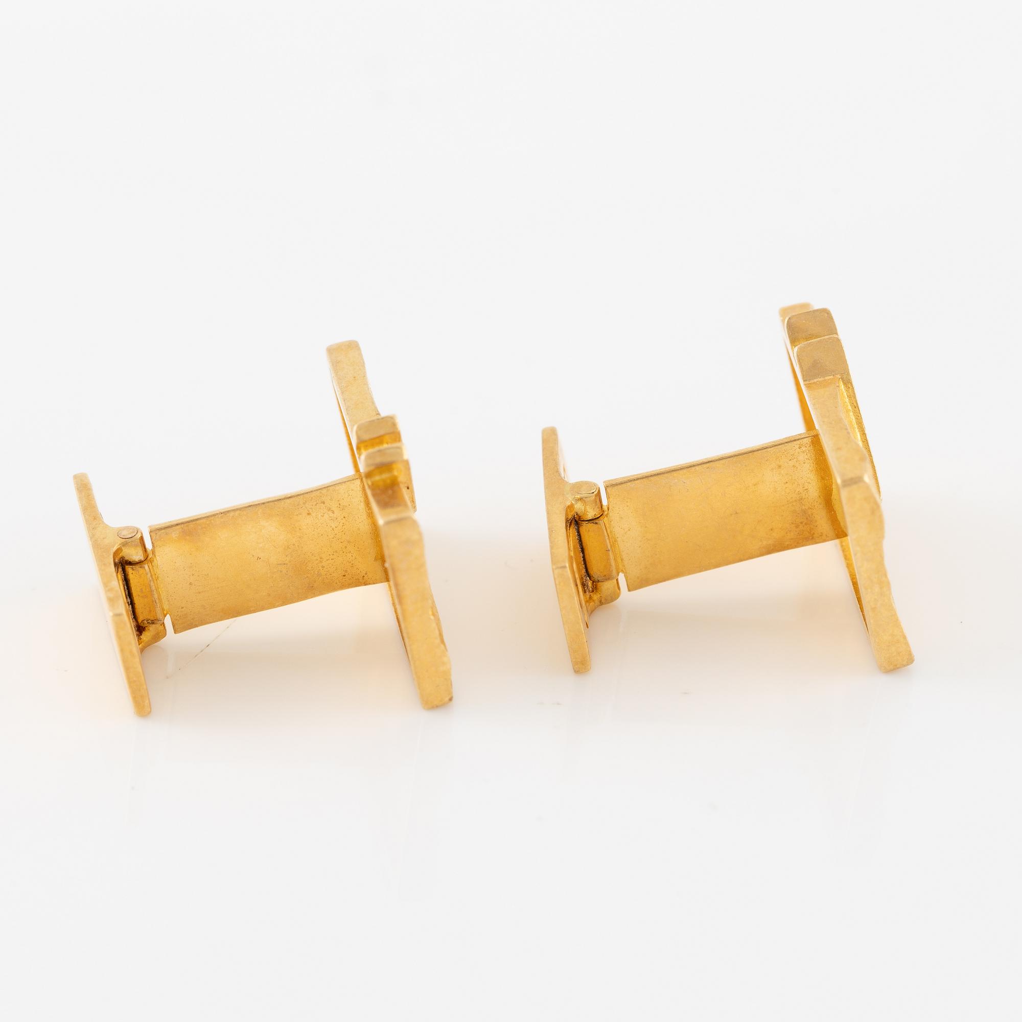 A pair of cufflinks Lapponia 18K gold, Finland 1999.