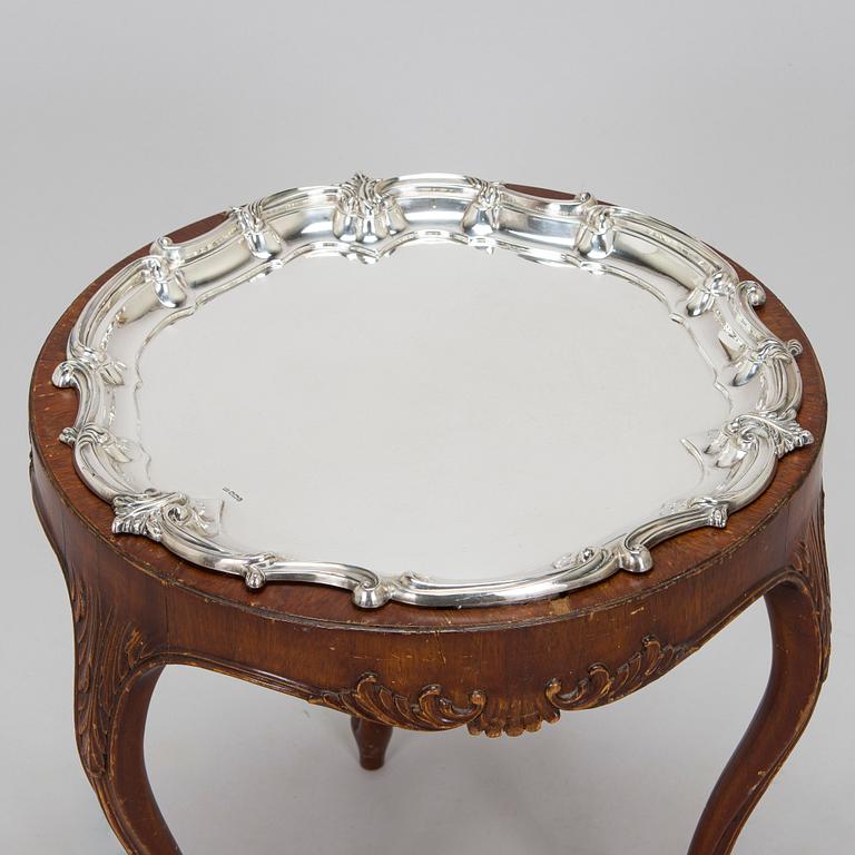 Brickbord, sterlingsilver och mahognyfaner, Mappin & Webb, London 1912, stommen av Paul Boman.