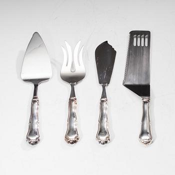 BESTICK, 28 st. silver, Chippendale, finska stämplar 1900-talets slut. Vikt tot. 1049 g.