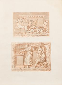 Two etchings, 18th century.