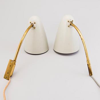 LISA JOHANSSON-PAPE, A pair of 1950s '3054' wall lights for Stockmann Orno.