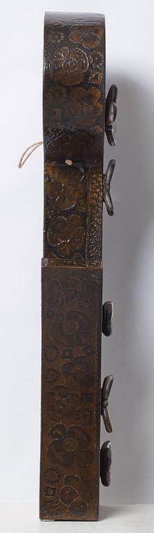 Birger Kaipiainen, a glazed ceramic sculpture of a sunflower with butterflies, Rörstrand, Sweden 1950's.