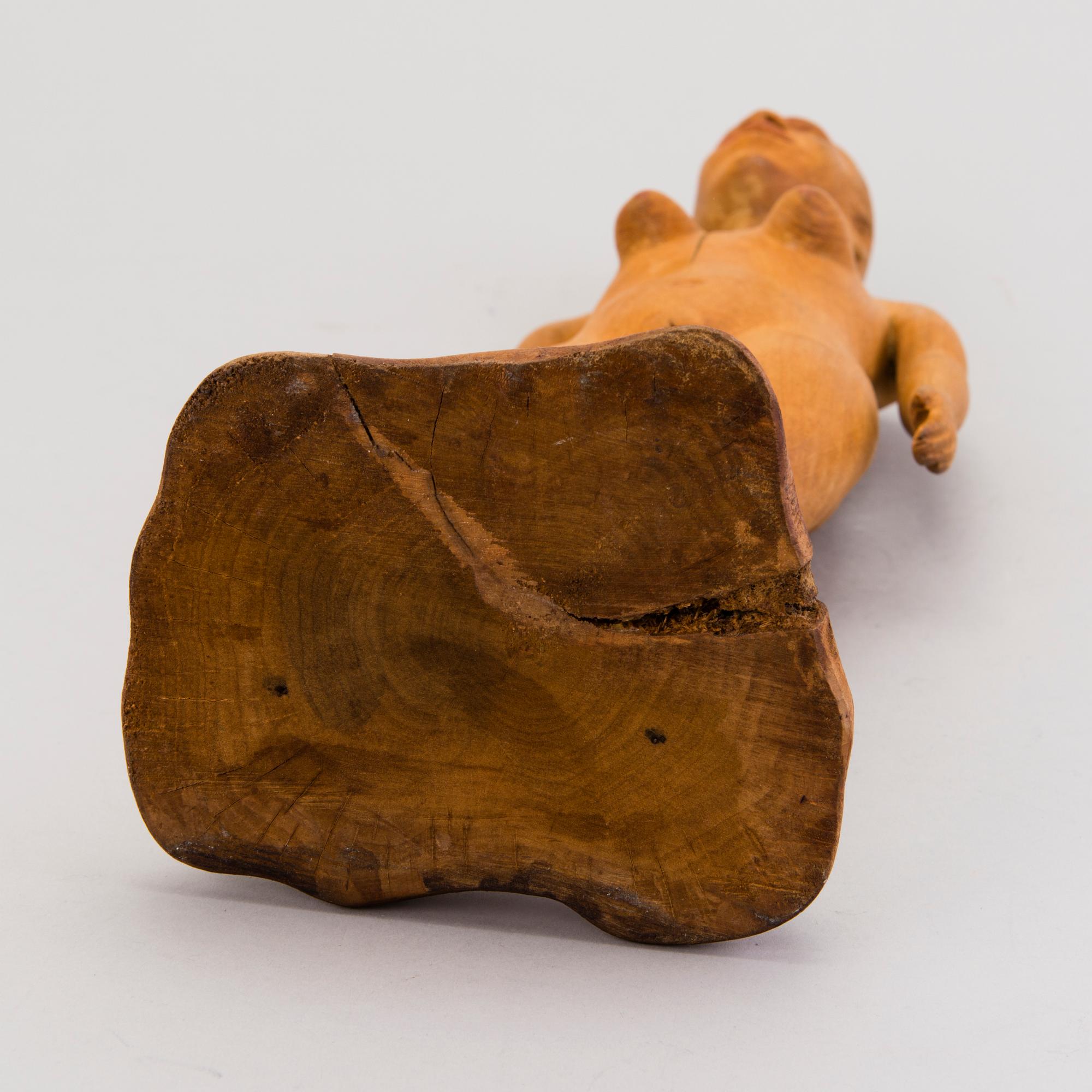 ALPO JAAKOLA, puuveistos, signeerattu.