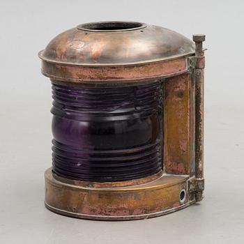 A lantern from Perko Marine Lamp & Howe Corporation, Brooklyn, NY, first half of the 20th Century.