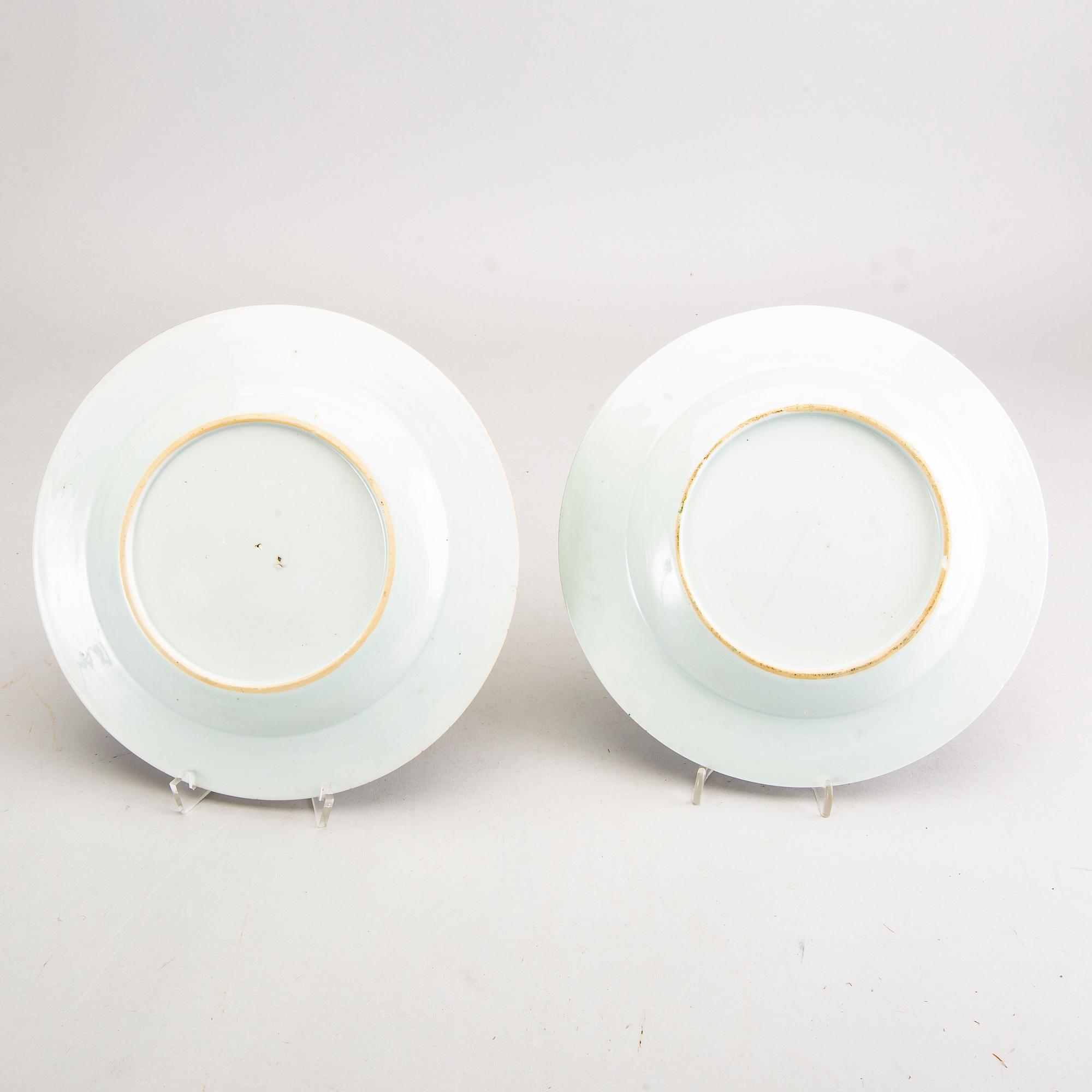 Two famille rose dishes, Qing dynasty, 18th Century.