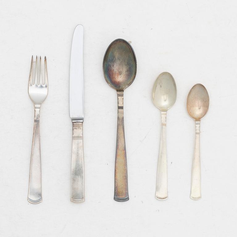 Jacob Ängman, Dessert cutlery, 47 pieces, silver, “Rosenholm”, GAB, including Stockholm 1949.