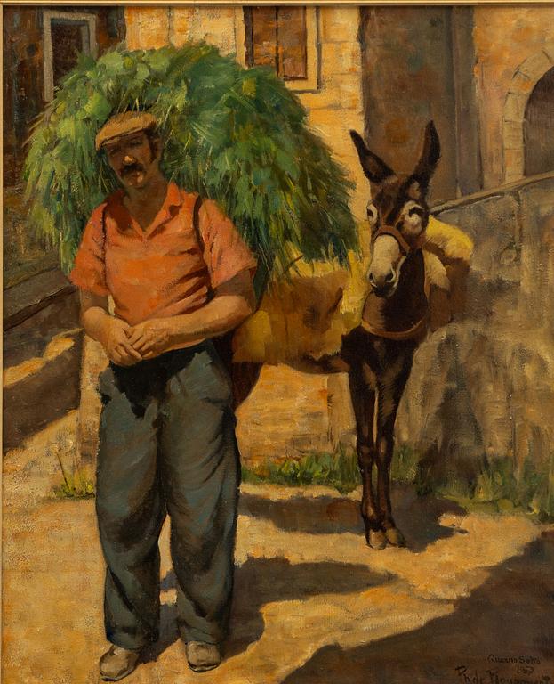 Philippe de Rougemont, Man with Donkey, Italy.