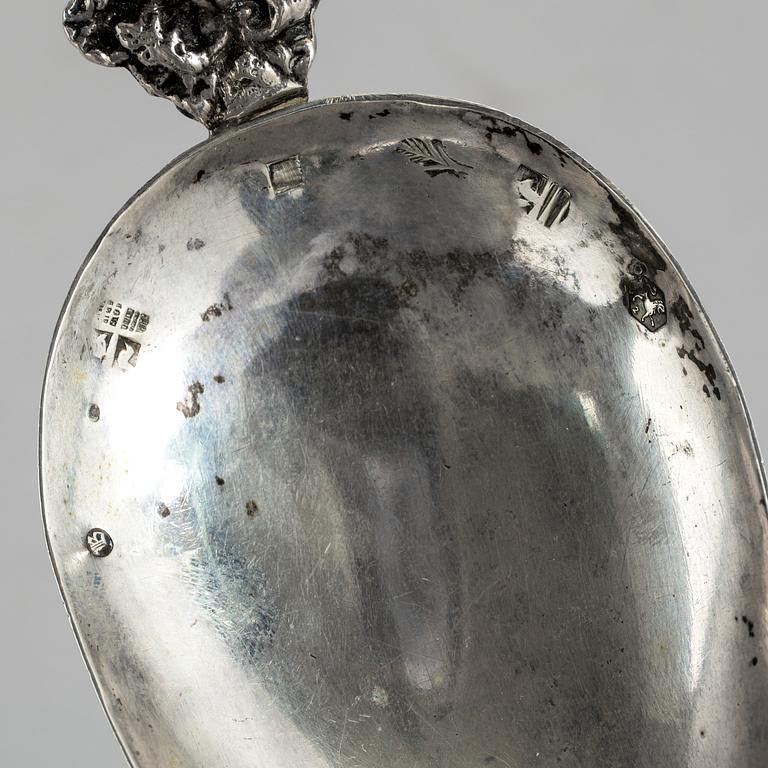 SUPSKED, silver. Barockstil, 1800 - tal. Prestigestämplar. Vikt 20 g.