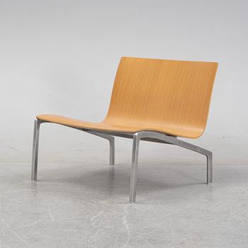 Fritz Hansen, an oak and aluminium model 'PL200' easy chair, Fritz Hansen, Denmark 2007.