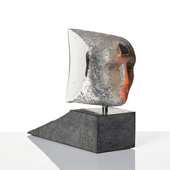 Bertil Vallien, 'Janus', a unique glass sculpture, Kosta Boda, Sweden.