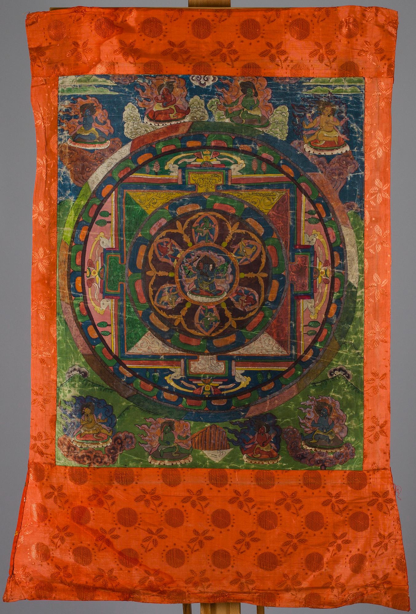VÄGGBONAD, Thangka, provinsiellt arbete, Kina / Tibet, 1900-talets första hälft.