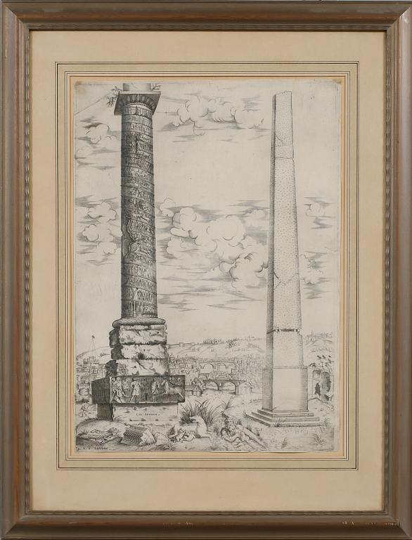 KOPPARSTICK, 2 st, 1800-tal, Italien.