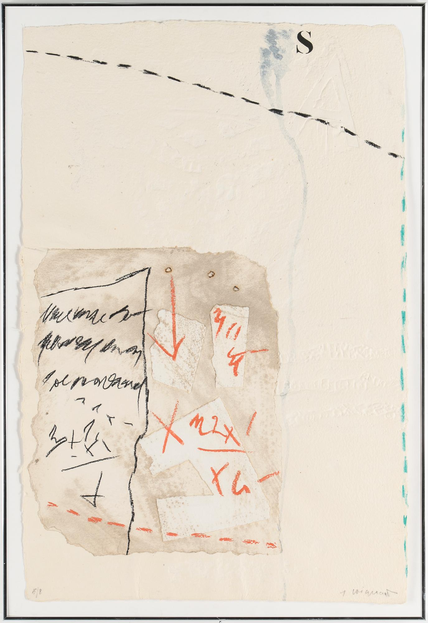 JAMES COIGNARD, carborundumetsning, signerad, numrerad 5/8.