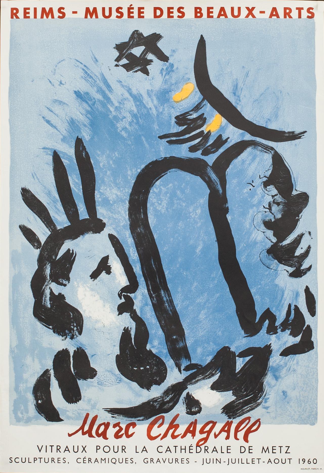 MARC CHAGALL, affisch, Mourlot, Paris 1960.