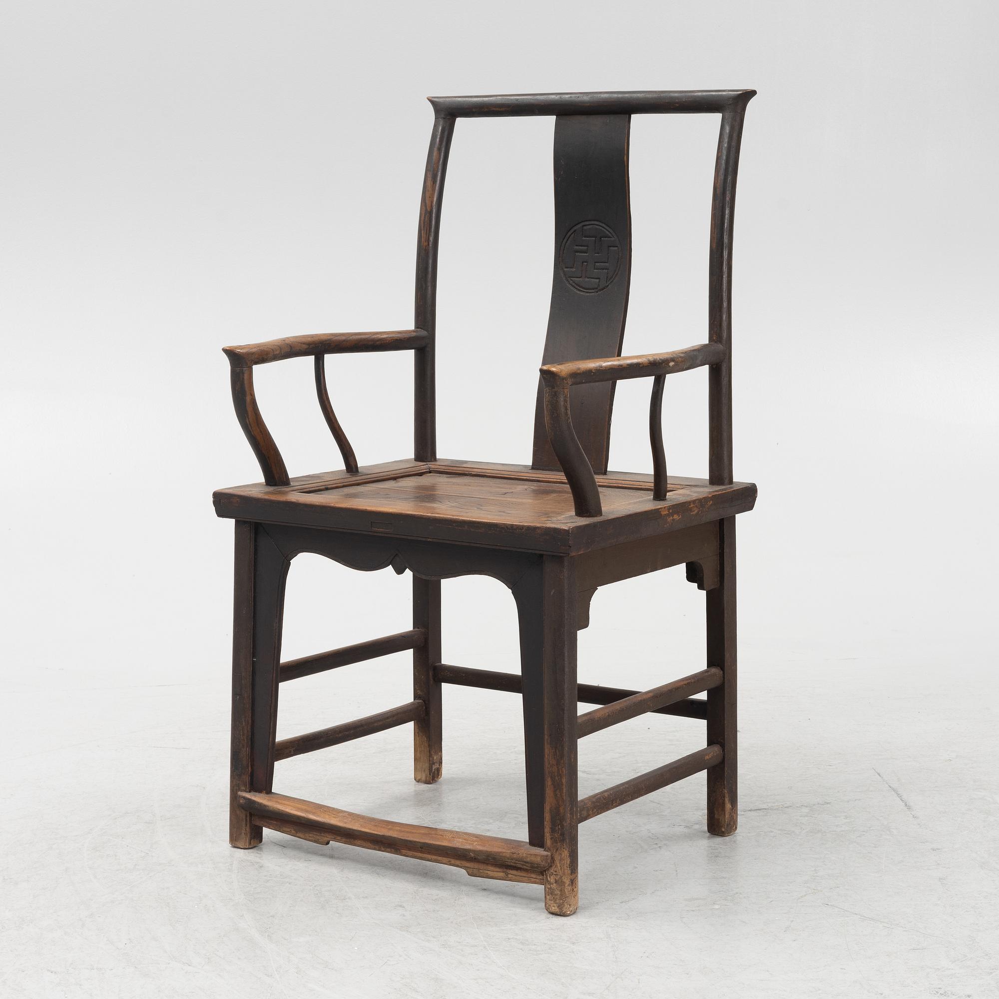 A hardwood armchiar, China, 20th century.