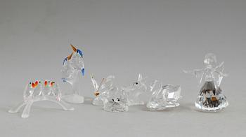 FIGURER, 7 st, Swarovskikristall.